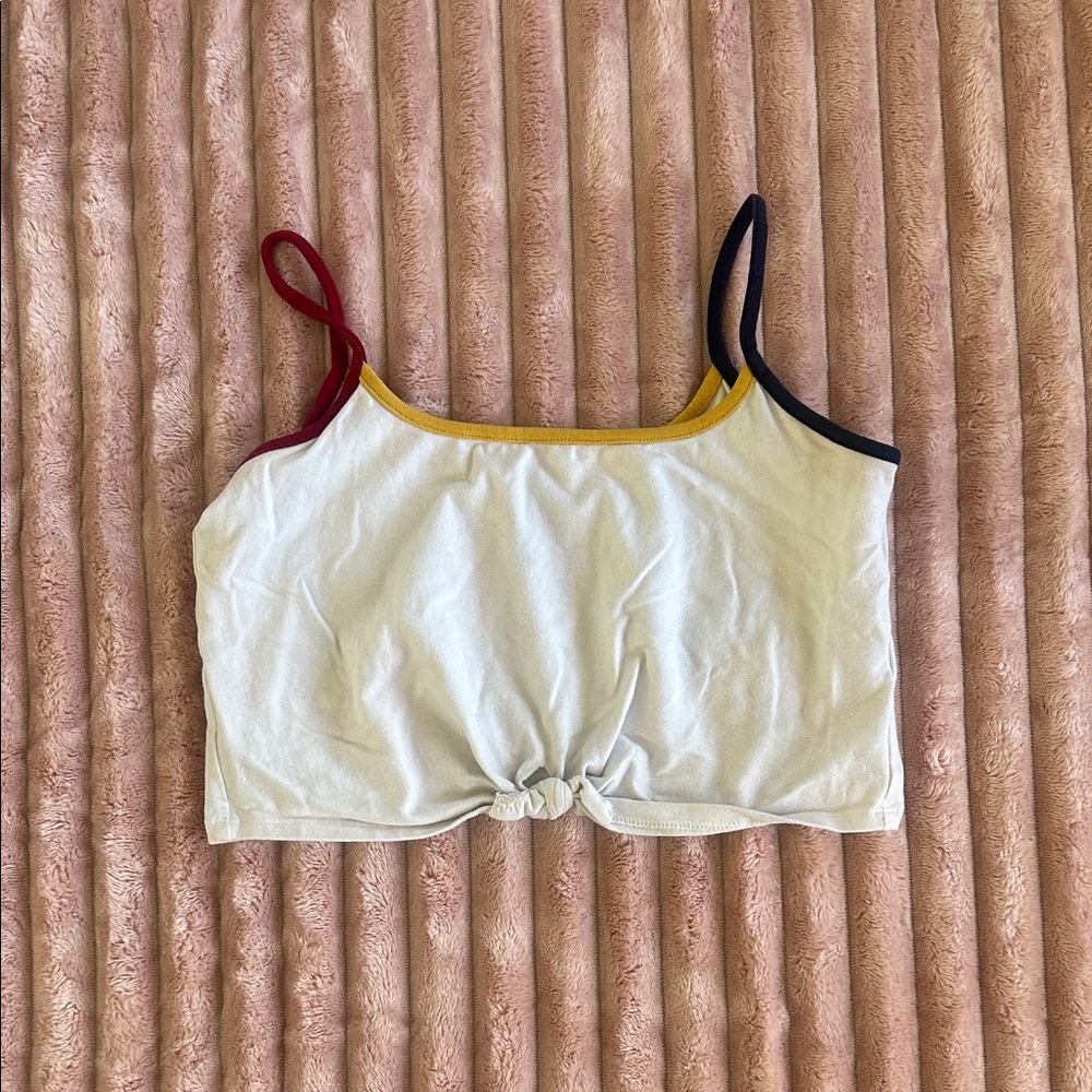 Colorful Trim Crop Top